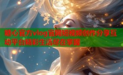糖心官方vlog官网短视频创作分享互动平台精彩生活尽在掌握