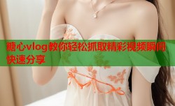 糖心vlog教你轻松抓取精彩视频瞬间快速分享